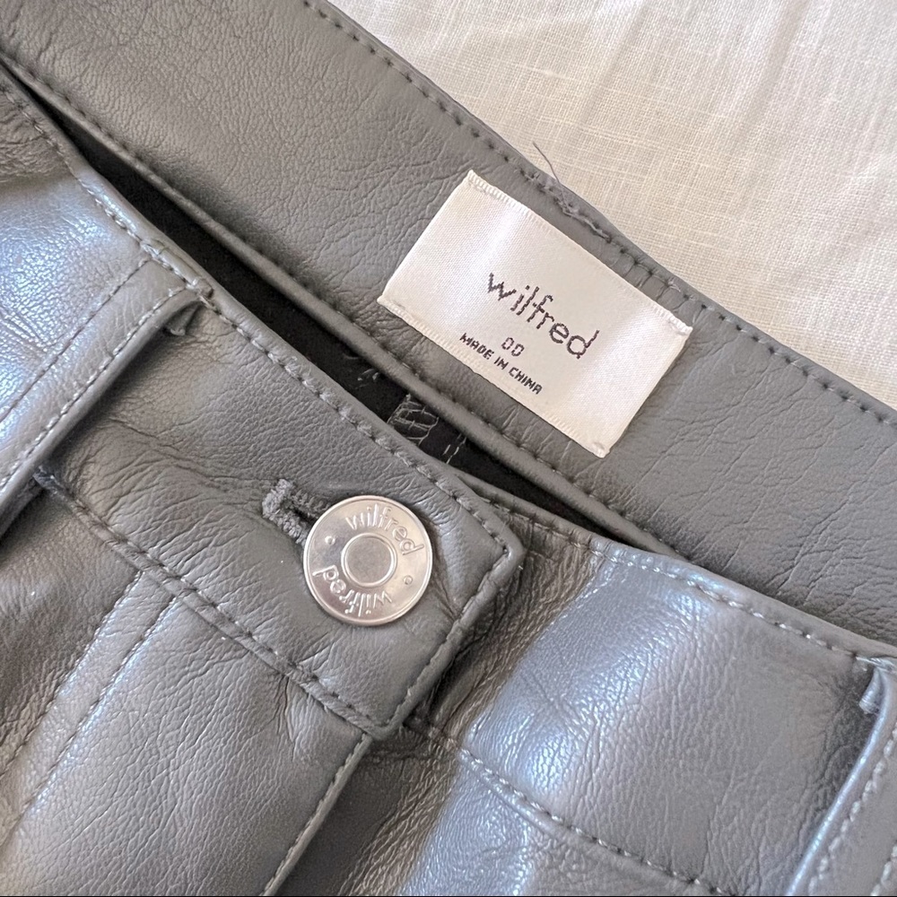 Aritzia Melina Pants TALL 00 in Dark Blue Grey (Argentique)